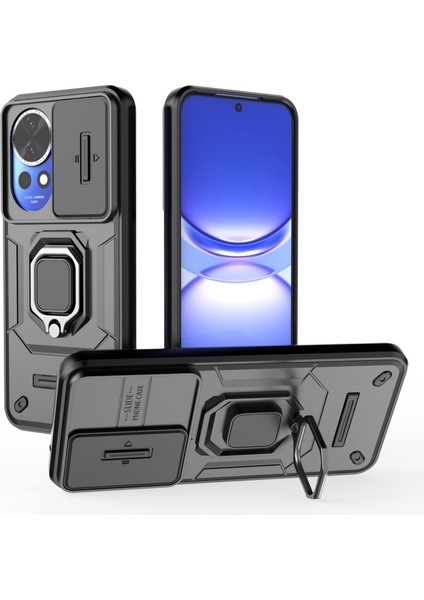 Huawei Nova 13 Pro Kılıf, [tam Kamera Koruması] [360° Dönebilen Destek Halkası] Askeri Sınıf Sert Koruyucu Telefon Kılıfı Kapağı (Yurt Dışından) modelleri
