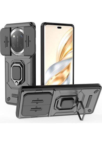 Huawei Honor X60 Pro Kılıf, [tam Kamera Koruması] [360° Dönebilen Destek Halkası] Askeri Sınıf Sert Koruyucu Telefon Kılıfı Kapağı (Yurt Dışından)