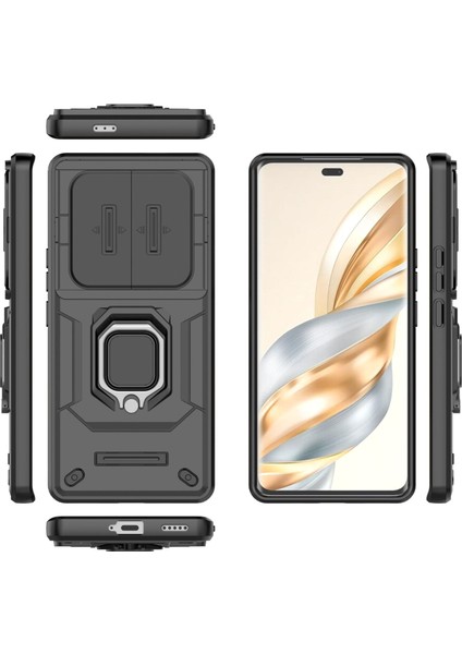 Huawei Honor X60 Pro Kılıf, [tam Kamera Koruması] [360° Dönebilen Destek Halkası] Askeri Sınıf Sert Koruyucu Telefon Kılıfı Kapağı (Yurt Dışından) fiyatları