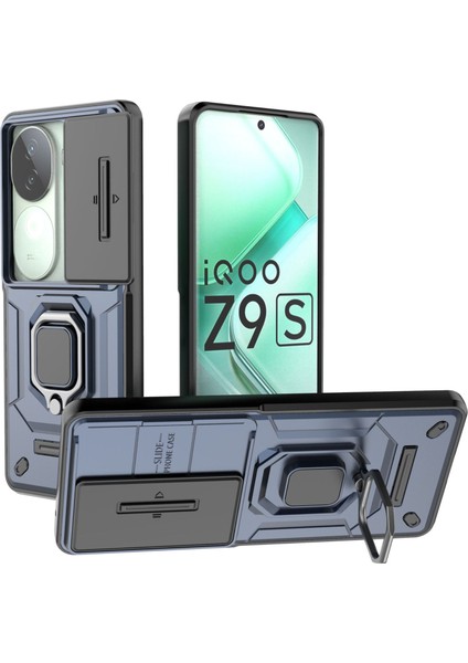 Vivo Iqoo Z9S Kılıf, [tam Kamera Koruması] [360° Dönebilen Destek Halkası] Askeri Sınıf Sert Koruyucu Telefon Kılıfı Kapağı (Yurt Dışından) fiyatları