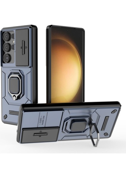 Samsung Galaxy S24 Ultra Kılıf, [tam Kamera Koruması] [360° Dönebilen Destek Halkası] Askeri Sınıf Sert Koruyucu Telefon Kılıfı Kapağı (Yurt Dışından)
