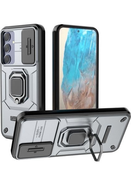 Samsung Galaxy A25 Kılıf, [tam Kamera Koruması] [360° Dönebilen Destek Halkası] Askeri Sınıf Sert Koruyucu Telefon Kılıfı Kapağı (Yurt Dışından)