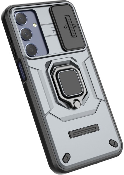 Samsung Galaxy A25 Kılıf, [tam Kamera Koruması] [360° Dönebilen Destek Halkası] Askeri Sınıf Sert Koruyucu Telefon Kılıfı Kapağı (Yurt Dışından)