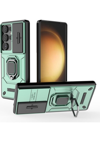 Samsung Galaxy S24 Plus Kılıf, [tam Kamera Koruması] [360° Dönebilen Destek Halkası] Askeri Sınıf Sert Koruyucu Telefon Kılıfı Kapağı (Yurt Dışından)