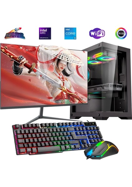 I5 12400F 16GB Ddr4 480SSD 12GB Arc B580 27" 165Hz Mon. Oyun Bilgisayarı