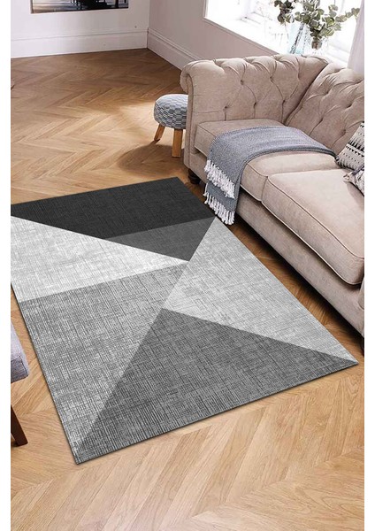 Dijital Baskılı Modern Kaymaz Taban Yıkanabilir Leke Tutmaz Salon Halısı Yolluk
