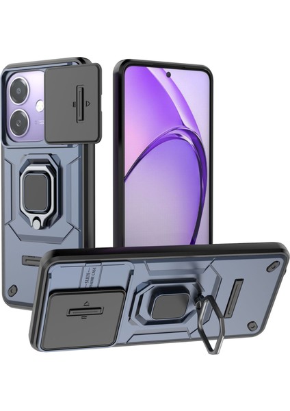 Oppo K12X Kılıf, [tam Kamera Koruması] [360° Dönebilen Destek Halkası] Askeri Sınıf Sert Koruyucu Telefon Kılıfı Kapağı (Yurt Dışından)