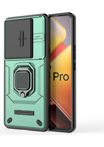 Vivo Iqoo Z9 Turbo Kılıf, [tam Kamera Koruması] [360° Dönebilen Destek Halkası] Askeri Sınıf Sert Koruyucu Telefon Kılıfı Kapağı (Yurt Dışından)