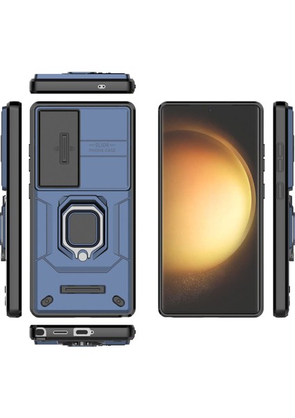 Samsung Galaxy S25 Ultra Kılıf, [tam Kamera Koruması] [360° Dönebilen Destek Halkası] Askeri Sınıf Sert Koruyucu Telefon Kılıfı Kapağı (Yurt Dışından)