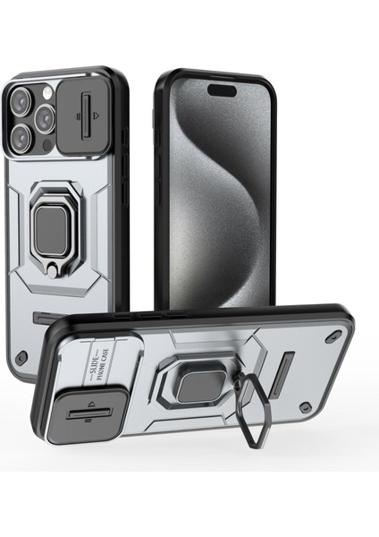 IPhone 16 Pro Kılıf, [tam Kamera Koruması] [360° Dönebilen Destek Halkası] Askeri Sınıf Sert Koruyucu Telefon Kılıfı Kapağı (Yurt Dışından)