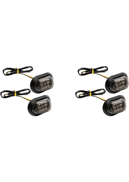 12 V Sarı Aydınlatma Motosiklet Göstergeleri Flaşör 9 LED Motosiklet 2 Çift Piranha Işık Flaşör Dönüş Sinyali Işık (Yurt Dışından)