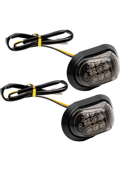 12 V Sarı Aydınlatma Motosiklet Göstergeleri Flaşör 9 LED Motosiklet 2 Çift Piranha Işık Flaşör Dönüş Sinyali Işık (Yurt Dışından)