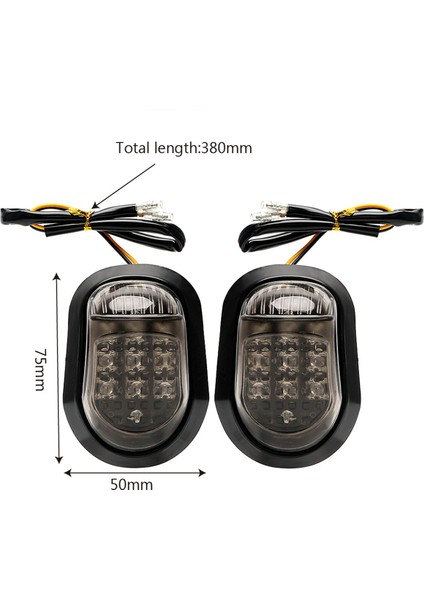 12 V Sarı Aydınlatma Motosiklet Göstergeleri Flaşör 9 LED Motosiklet 2 Çift Piranha Işık Flaşör Dönüş Sinyali Işık (Yurt Dışından)