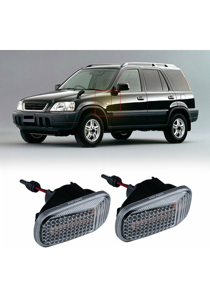 2 Adet Araba Lens LED Yan Işaretleyici Dönüş Sinyali Gösterge Işığı Accord Rsx 34301-S5A-013 (Yurt Dışından)