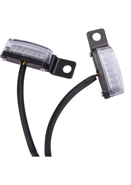 2 Adet Evrensel Mini LED Motosiklet Dönüş Sinyal Işığı Flaşörler Siyah (Yurt Dışından)