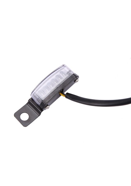 2 Adet Evrensel Mini LED Motosiklet Dönüş Sinyal Işığı Flaşörler Siyah (Yurt Dışından)
