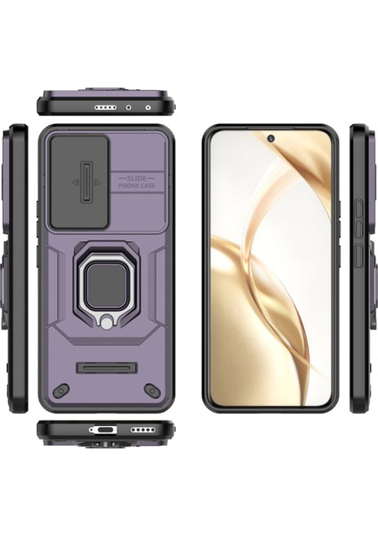 Huawei Honor 200 Pro Kılıf, [tam Kamera Koruması] [360° Dönebilen Destek Halkası] Askeri Sınıf Sert Koruyucu Telefon Kılıfı Kapağı (Yurt Dışından)