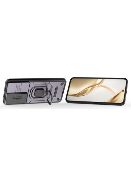 Huawei Honor 200 Pro Kılıf, [tam Kamera Koruması] [360° Dönebilen Destek Halkası] Askeri Sınıf Sert Koruyucu Telefon Kılıfı Kapağı (Yurt Dışından)