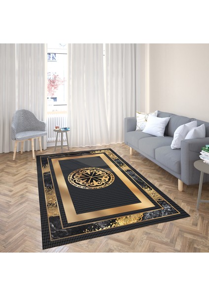 Mars Halı Olivia Yıkanabilir Dijital Baskılı Kaymaz Tabanlı Yolluk Salon Halısı