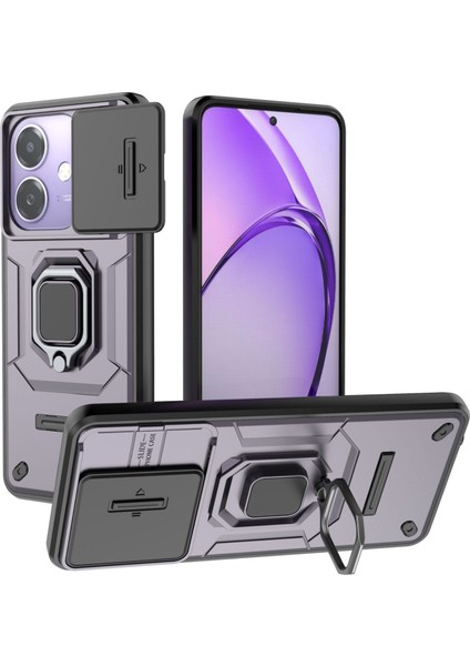 Oppo A40 Kılıf, [tam Kamera Koruması] [360° Dönebilen Destek Halkası] Askeri Sınıf Sert Koruyucu Telefon Kılıfı Kapağı (Yurt Dışından)