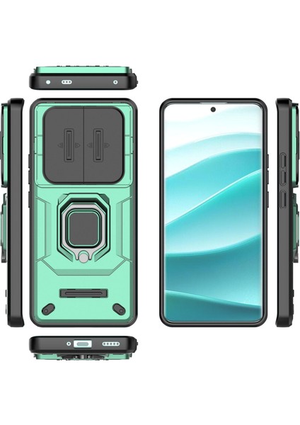 Xiaomi Redmi Note 14 5g Kılıf, [tam Kamera Koruması] [360° Dönebilen Destek Halkası] Askeri Sınıf Sert Koruyucu Telefon Kılıfı Kapağı (Yurt Dışından)