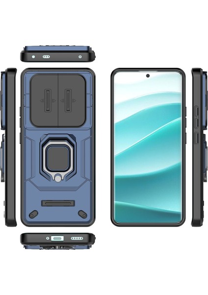 Xiaomi Redmi Note 14 5g Kılıf, [tam Kamera Koruması] [360° Dönebilen Destek Halkası] Askeri Sınıf Sert Koruyucu Telefon Kılıfı Kapağı (Yurt Dışından)