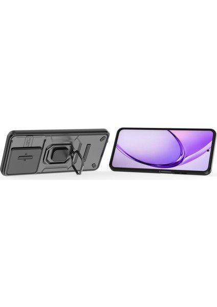 Oppo A3 Pro Kılıf, [tam Kamera Koruması] [360° Dönebilen Destek Halkası] Askeri Sınıf Sert Koruyucu Telefon Kılıfı Kapağı (Yurt Dışından)