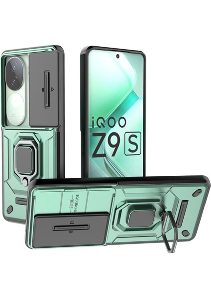 Vivo Iqoo Z9S Kılıf, [tam Kamera Koruması] [360° Dönebilen Destek Halkası] Askeri Sınıf Sert Koruyucu Telefon Kılıfı Kapağı (Yurt Dışından) fiyatları