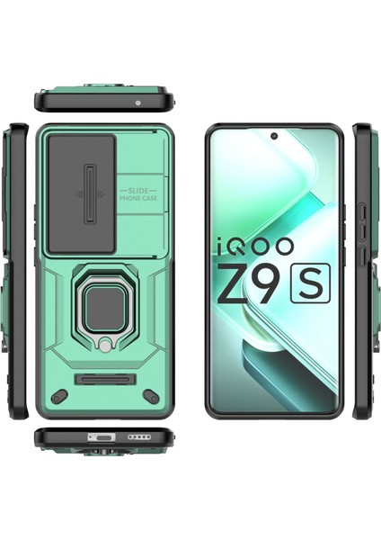 Vivo Iqoo Z9S Kılıf, [tam Kamera Koruması] [360° Dönebilen Destek Halkası] Askeri Sınıf Sert Koruyucu Telefon Kılıfı Kapağı (Yurt Dışından) modelleri