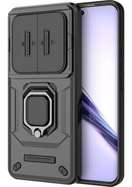 Oppo Realme 13 Pro Kılıf, [tam Kamera Koruması] [360° Dönebilen Destek Halkası] Askeri Sınıf Sert Koruyucu Telefon Kılıfı Kapağı (Yurt Dışından)