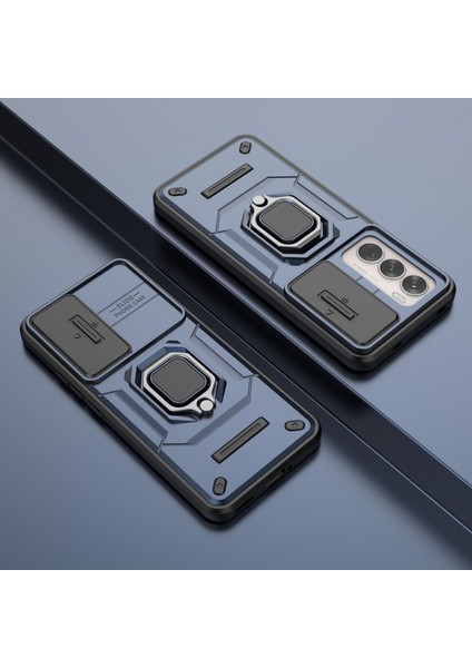 Oppo Reno 12 Pro Kılıf, [tam Kamera Koruması] [360° Dönebilen Destek Halkası] Askeri Sınıf Sert Koruyucu Telefon Kılıfı Kapağı (Yurt Dışından)