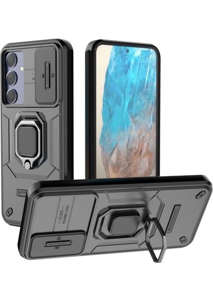 Samsung Galaxy A25 Kılıf, [tam Kamera Koruması] [360° Dönebilen Destek Halkası] Askeri Sınıf Sert Koruyucu Telefon Kılıfı Kapağı (Yurt Dışından)