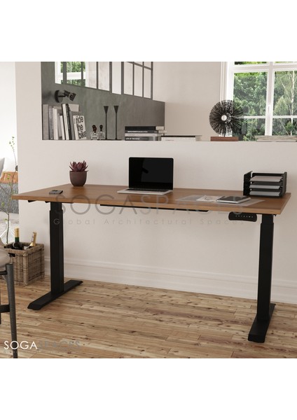 Regula Desk 2P - Elektrikli Yüksekliği Ayarlanabilir Çalışma Masası (Beyaz Ayak, Beyaz Tabla - 120 x 60)