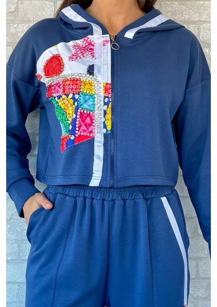 Dijital Baskılı Sweat Pantolon Eşofman Takımı P-00012975