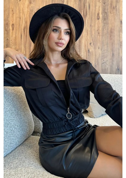 Kadın Bel Lastikli Mevsimlik Mont P-00012943