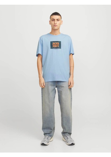 Jjhudson Tee Ss Crew Açık Mavi Erkek T-Shirt 12268477 fırsatları