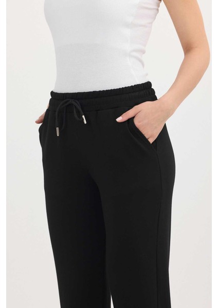 8242 Paça Lastik Eşofman Siyah