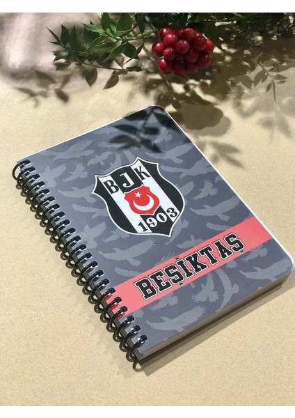 Lisanslı Bjk Spiralli 72 Yaprak A6 Çizgili Not Defteri 15 x 11CM