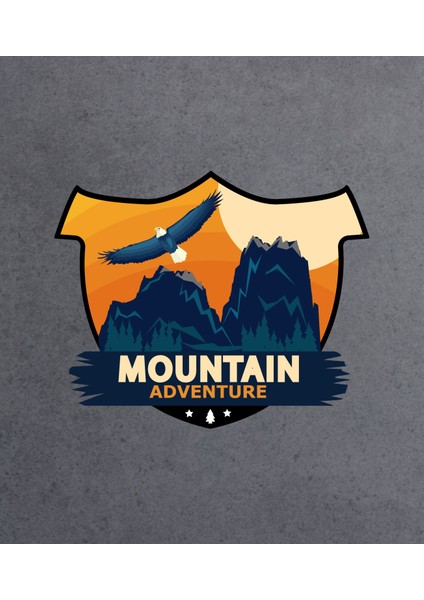 Mountain Adventure Dağ Sticker Araba Oto Motosiklet Karavan Etiket 02143