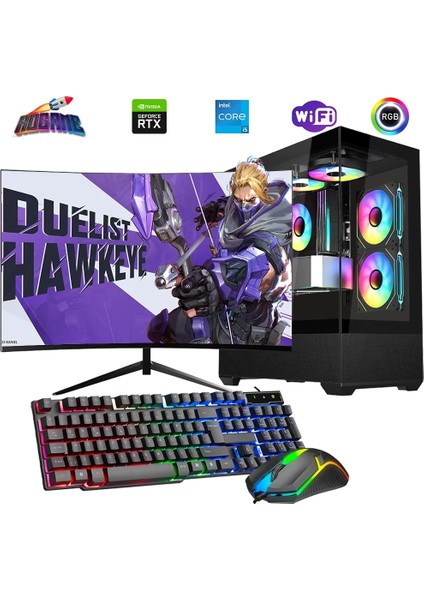 I5 12400F 16GB Ddr4 512GB M2 8gb RTX4060 24" 100Hz Mon. Oyun Bilgisayarı