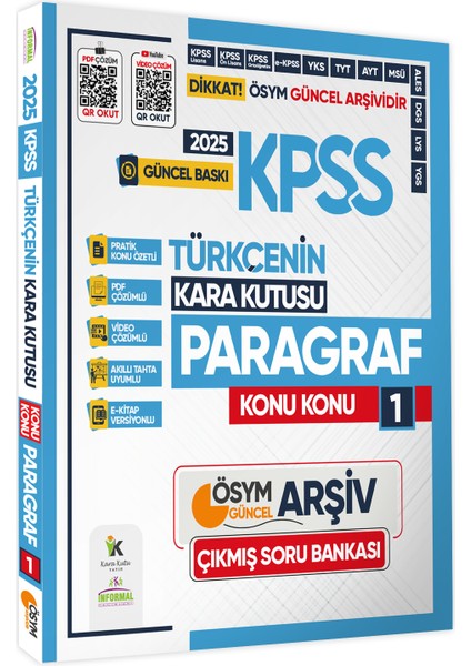 2025 Meb-Ags Türkçenin Kara Kutusu Paragraf 1 Konu Konu Ösym Çıkmış Soru Bankası Video/pdf Çözümlü