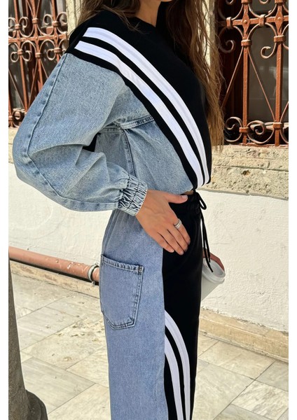 Kot Garnili Sweat Pantolon Ikili Takım