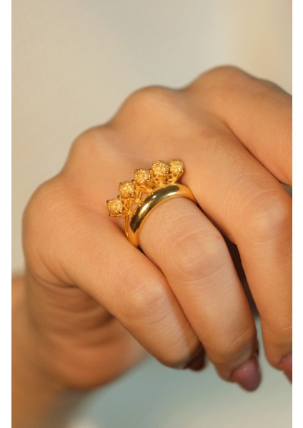 Dorikalı Ikisi Bir Arada Alyans Yüzük 22 Ayar A078558