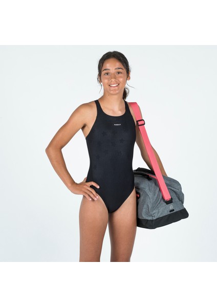 Nabaiji Çocuk Y Kesim Sırt Detaylı Mayo - Siyah - 500 KAMYLEON modelleri