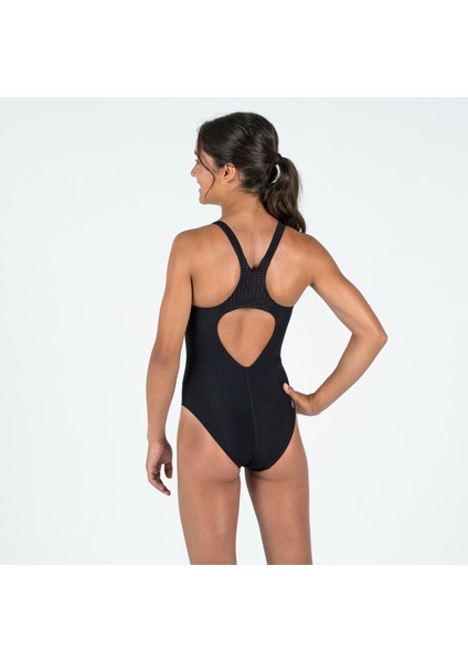 Nabaiji Çocuk Y Kesim Sırt Detaylı Mayo - Siyah - 500 KAMYLEON fırsatları