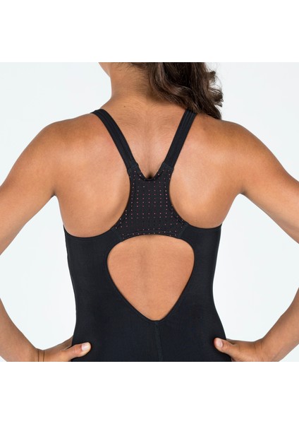 Nabaiji Çocuk Y Kesim Sırt Detaylı Mayo - Siyah - 500 KAMYLEON indirimleri