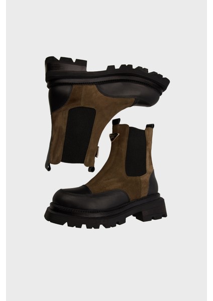 Deri Kalın Tabanlı Bot Bayan Bot 24K001R37506 fırsatları