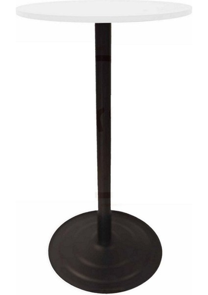 Masa Bar Masası Bistro Cafe Yuvarlak Kokteyl Siyah 110 cm - 1.tk