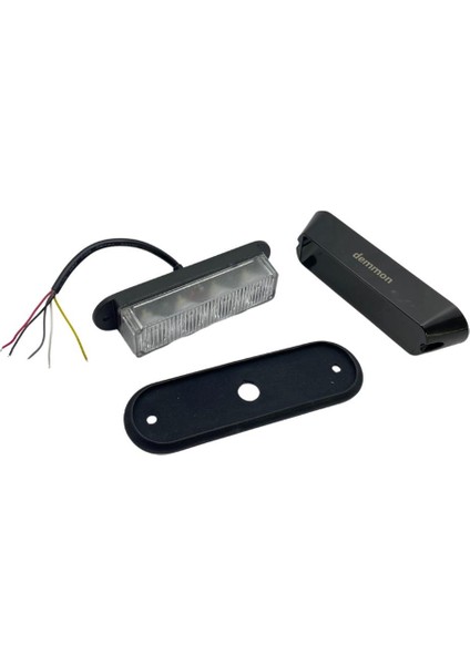 12V-24V ÇAKAR FLAŞ LED LAMBA (ŞEFFAF) (BEYAZ/BEYAZ) (4X1W) 18 FONKSİYONLU (132*34*30 MM)