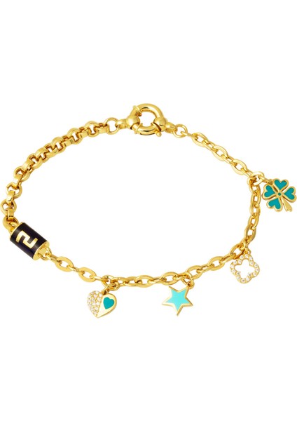 Versage Italyan Zincirli 14 Ayar Pandora Bileklik